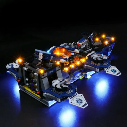 YEBRICKS LED Light Kit for 76153 Avengers Helicarrier (Lights Only), Model L-76153