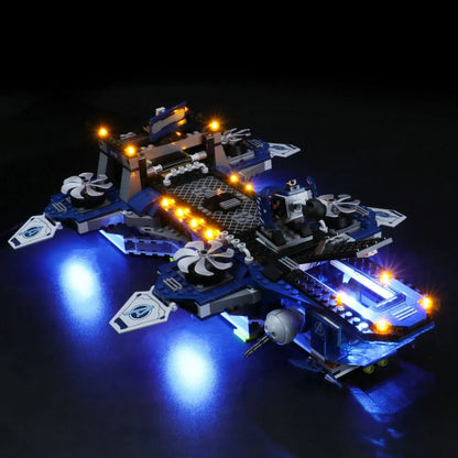 YEBRICKS LED Light Kit for 76153 Avengers Helicarrier (Lights Only), Model L-76153