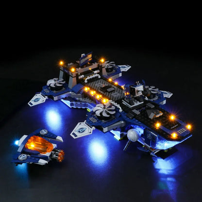 YEBRICKS LED Light Kit for 76153 Avengers Helicarrier (Lights Only), Model L-76153