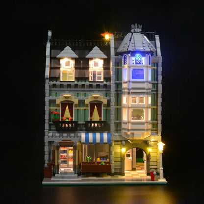 YEBRICKS LED Light Kit for 10185 The Green Grocer (Lights Only), Model L-10185L2