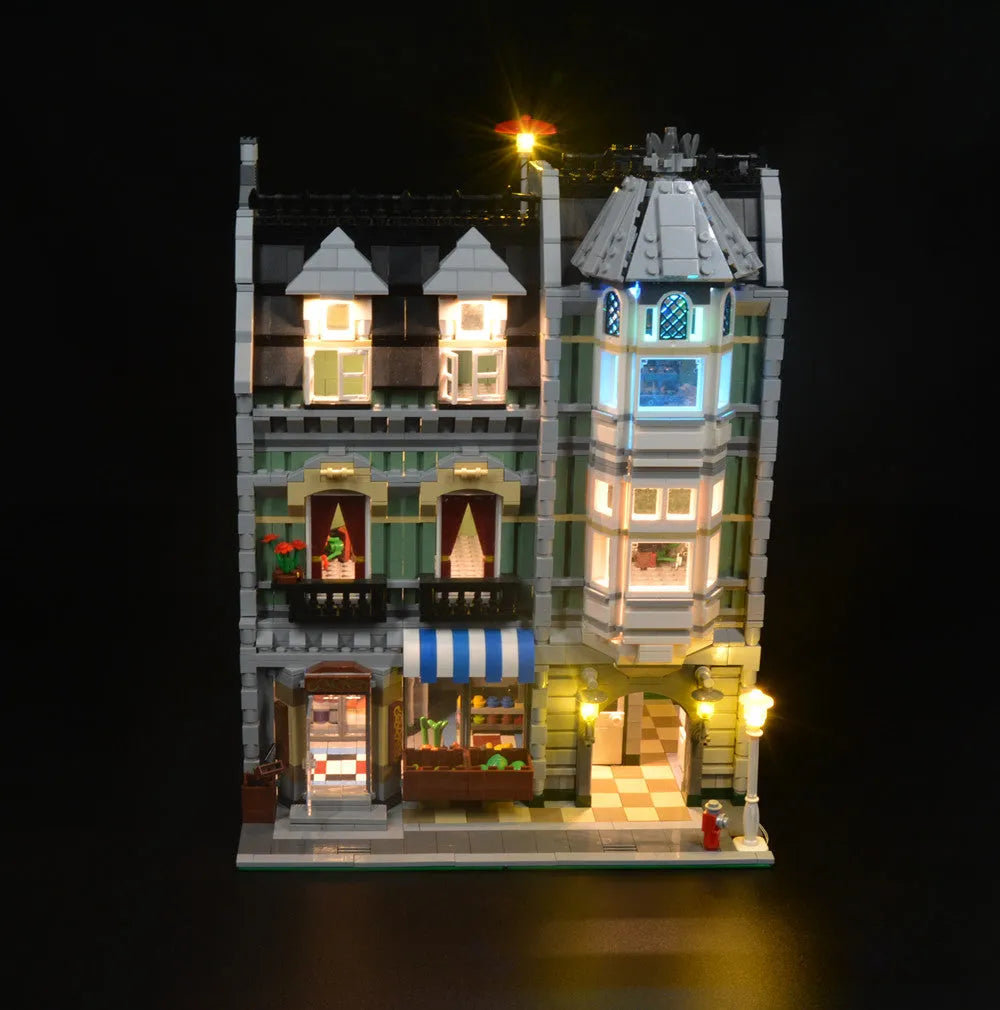YEBRICKS LED Light Kit for 10185 The Green Grocer (Lights Only), Model L-10185L2