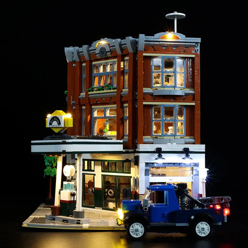 YEBRICKS LED Light Kit for 10264 Corner Garage (Lights Only), Model L-10264