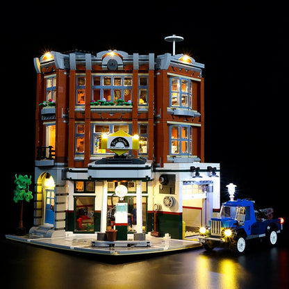 YEBRICKS LED Light Kit for 10264 Corner Garage (Lights Only), Model L-10264