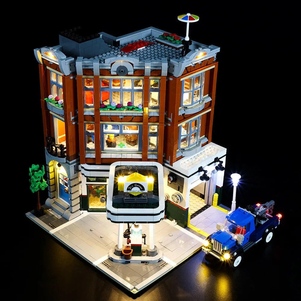 YEBRICKS LED Light Kit for 10264 Corner Garage (Lights Only), Model L-10264