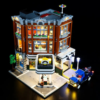 YEBRICKS LED Light Kit for 10264 Corner Garage (Lights Only), Model L-10264