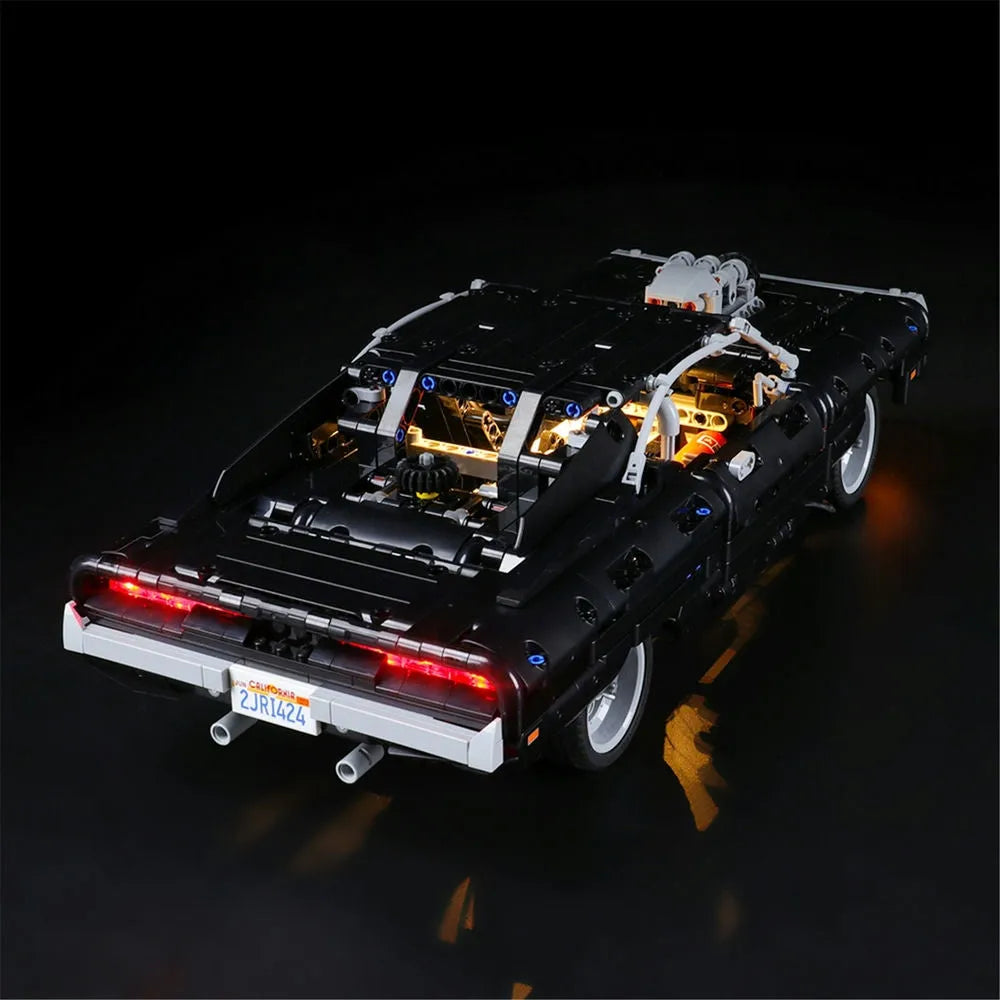 YEBRICKS LED Light Kit for 42111 Dom's Dodge Charger (Lights Only), Model L-42111