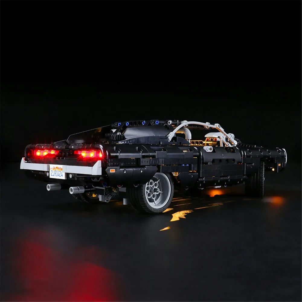 YEBRICKS LED Light Kit for 42111 Dom's Dodge Charger (Lights Only), Model L-42111
