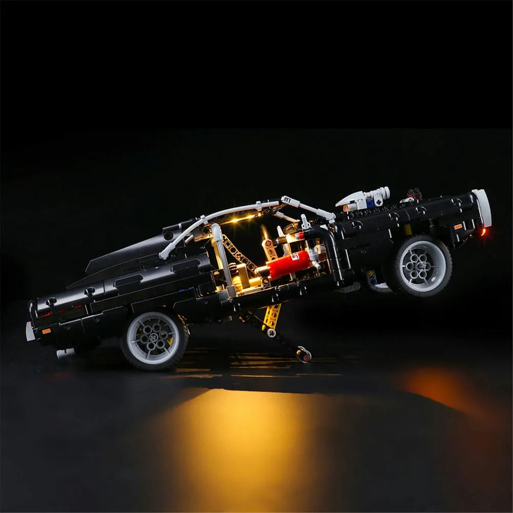 YEBRICKS LED Light Kit for 42111 Dom's Dodge Charger (Lights Only), Model L-42111