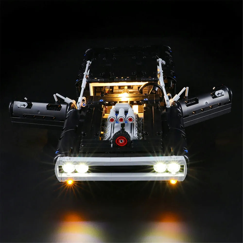 YEBRICKS LED Light Kit for 42111 Dom's Dodge Charger (Lights Only), Model L-42111