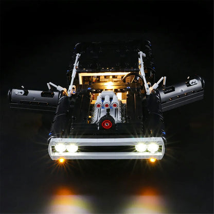 YEBRICKS LED Light Kit for 42111 Dom's Dodge Charger (Lights Only), Model L-42111