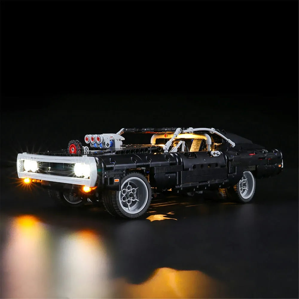 YEBRICKS LED Light Kit for 42111 Dom's Dodge Charger (Lights Only), Model L-42111