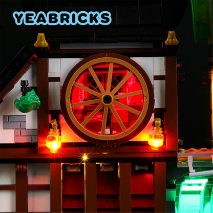 YEBRICKS LED Light Kit for 70657 Ninjago City Docks (Lights Only), Model L-70657
