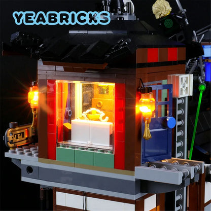 YEBRICKS LED Light Kit for 70657 Ninjago City Docks (Lights Only), Model L-70657