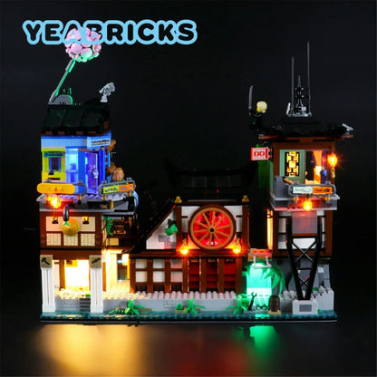 YEBRICKS LED Light Kit for 70657 Ninjago City Docks (Lights Only), Model L-70657