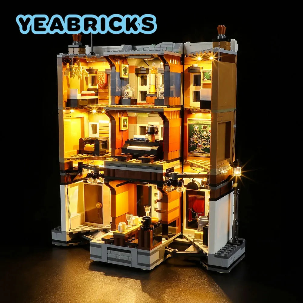 YEBRICKS LED Light Kit for 76408 12 Grimmauld Place (Lights Only), Model L-76408