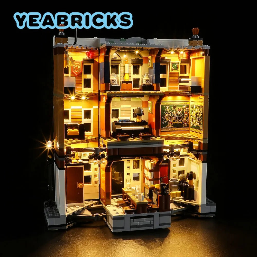 YEBRICKS LED Light Kit for 76408 12 Grimmauld Place (Lights Only), Model L-76408