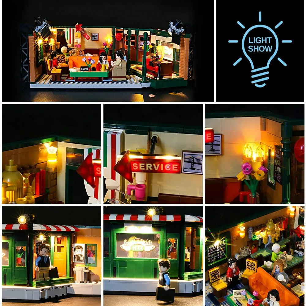 YEBRICKS LED Light Kit for Ideas 21319 Central Perk (Lights Only), Model L-21319