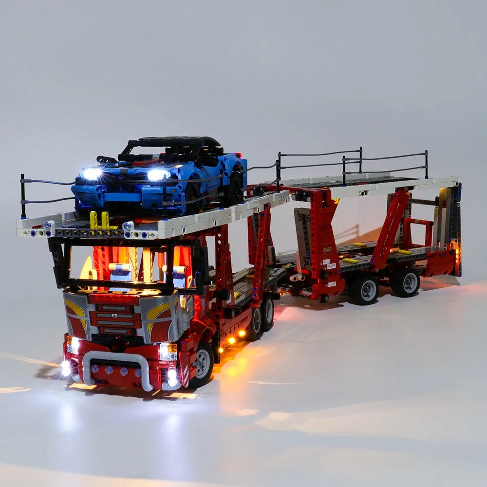 YEBRICKS LED Light Kit for 42098 The Car Transporter (Lights Only), Model L-42098