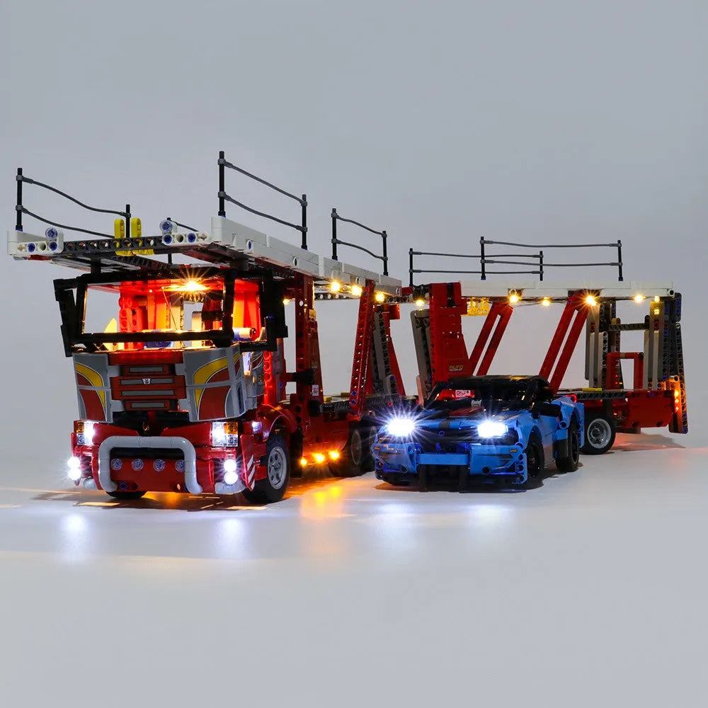 YEBRICKS LED Light Kit for 42098 The Car Transporter (Lights Only), Model L-42098