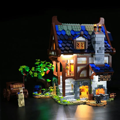 YEBRICKS LED Light Kit for 21325 Medieval Blacksmith (Lights Only), Model L-21325