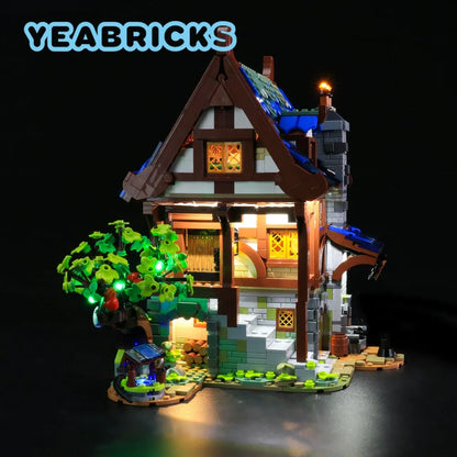 YEBRICKS LED Light Kit for 21325 Medieval Blacksmith (Lights Only), Model L-21325