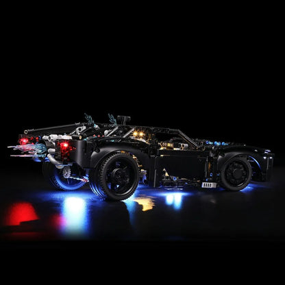 YEBRICKS LED Light Kit for 42127 The Batman Batmobile (Lights Only), Model L-42127