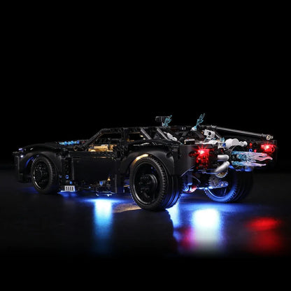 YEBRICKS LED Light Kit for 42127 The Batman Batmobile (Lights Only), Model L-42127