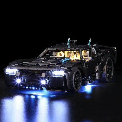 YEBRICKS LED Light Kit for 42127 The Batman Batmobile (Lights Only), Model L-42127