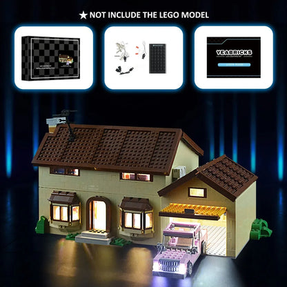 YEBRICKS LED Light Kit for 71006 The Simpson House (Lights Only), Model L-71006