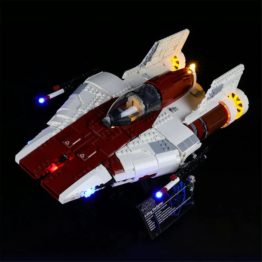 YEBRICKS LED Light Kit for 75275 A-Wing Starfighter (Lights Only), Model L-75275