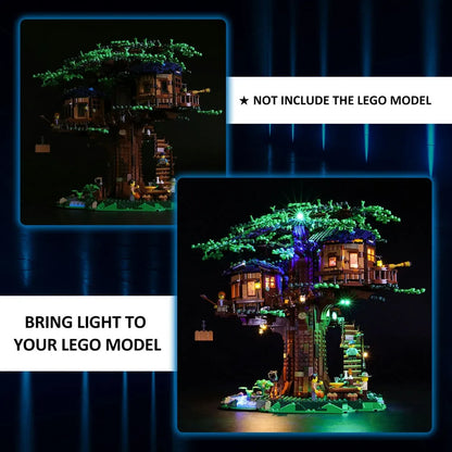 YEBRICKS LED Light Kit for Ideas 21318 Tree House (Lights Only), Model L-21318