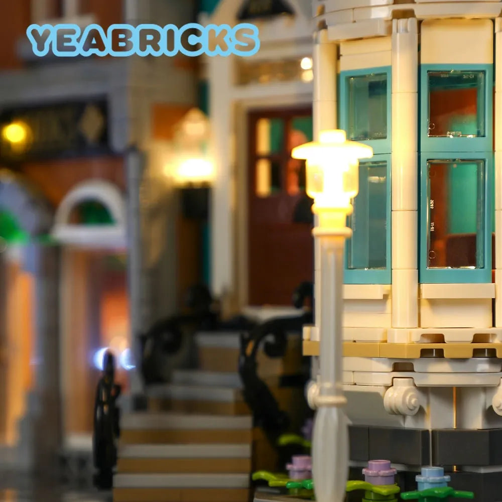 YEBRICKS LED Light Kit for 10270 The Bookshop (Lights Only), Model L-10270