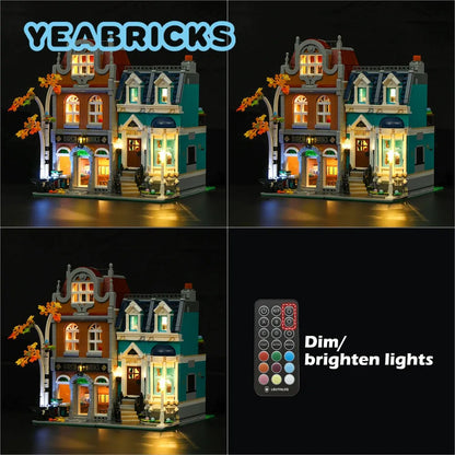 YEBRICKS LED Light Kit for 10270 The Bookshop (Lights Only), Model L-10270