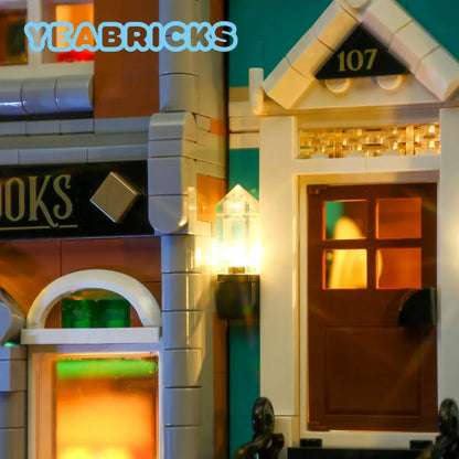 YEBRICKS LED Light Kit for 10270 The Bookshop (Lights Only), Model L-10270