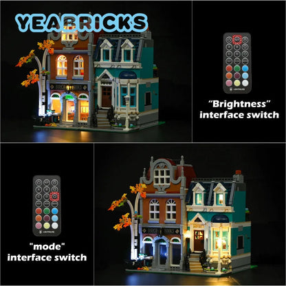 YEBRICKS LED Light Kit for 10270 The Bookshop (Lights Only), Model L-10270