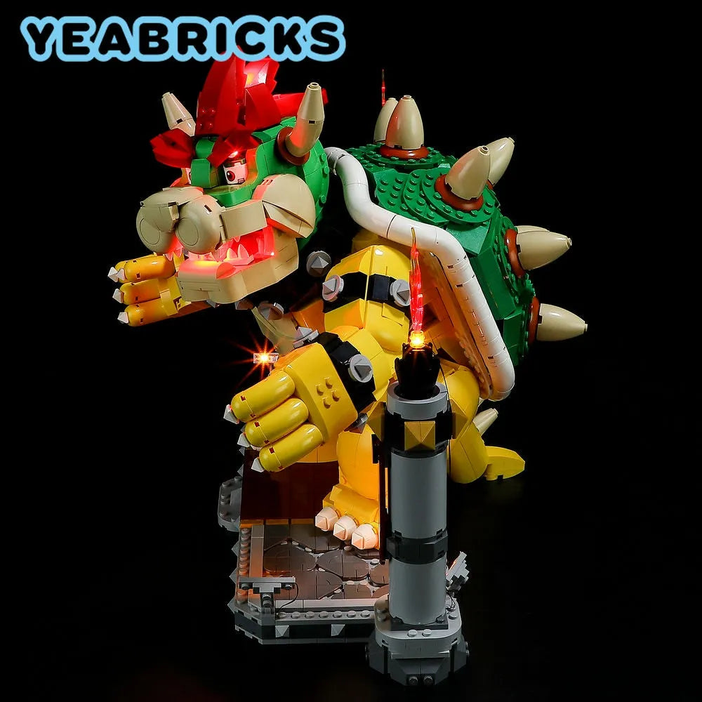YEBRICKS LED Light Kit for 71411 The Mighty Bowser (Lights Only), Model L-71411