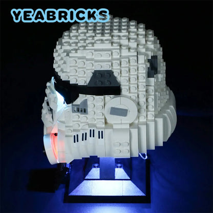 YEBRICKS LED Light Kit for 75276 Stormtrooper Helmet (Lights Only), Model L-75276