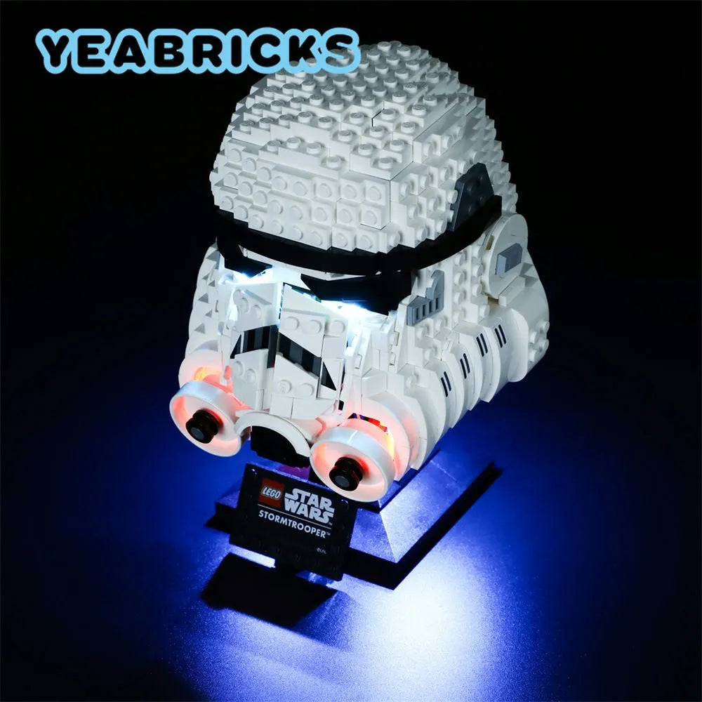YEBRICKS LED Light Kit for 75276 Stormtrooper Helmet (Lights Only), Model L-75276