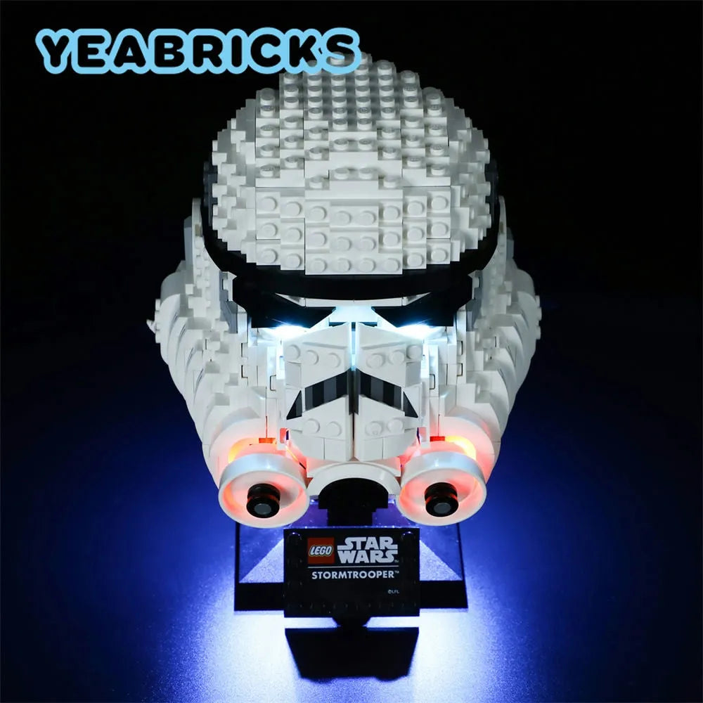 YEBRICKS LED Light Kit for 75276 Stormtrooper Helmet (Lights Only), Model L-75276