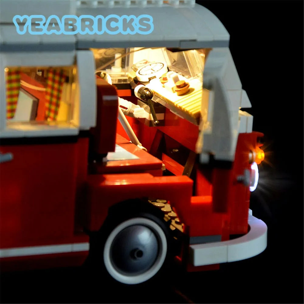 YEBRICKS LED Light Kit for 10220 Volkswagen T1 Camper Van (Lights Only), Model L-10220