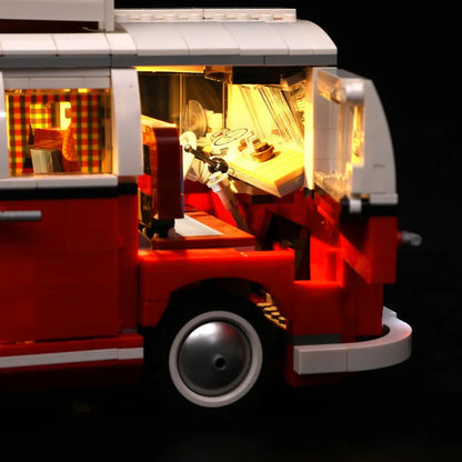 YEBRICKS LED Light Kit for 10220 Volkswagen T1 Camper Van (Lights Only), Model L-10220