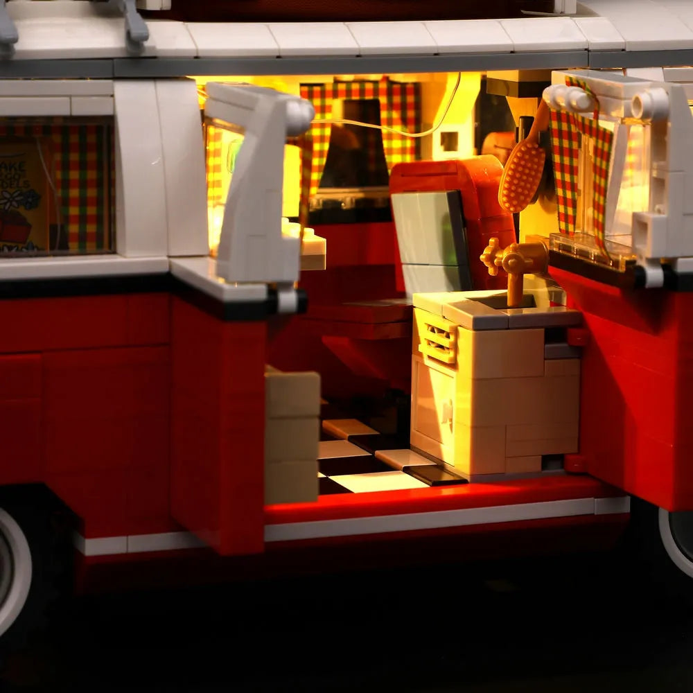 YEBRICKS LED Light Kit for 10220 Volkswagen T1 Camper Van (Lights Only), Model L-10220