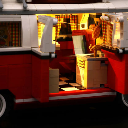 YEBRICKS LED Light Kit for 10220 Volkswagen T1 Camper Van (Lights Only), Model L-10220