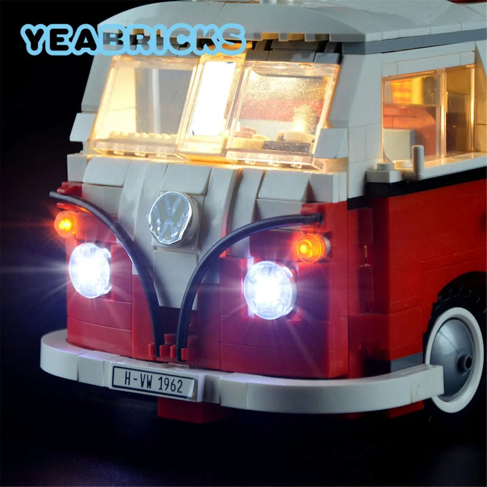 YEBRICKS LED Light Kit for 10220 Volkswagen T1 Camper Van (Lights Only), Model L-10220