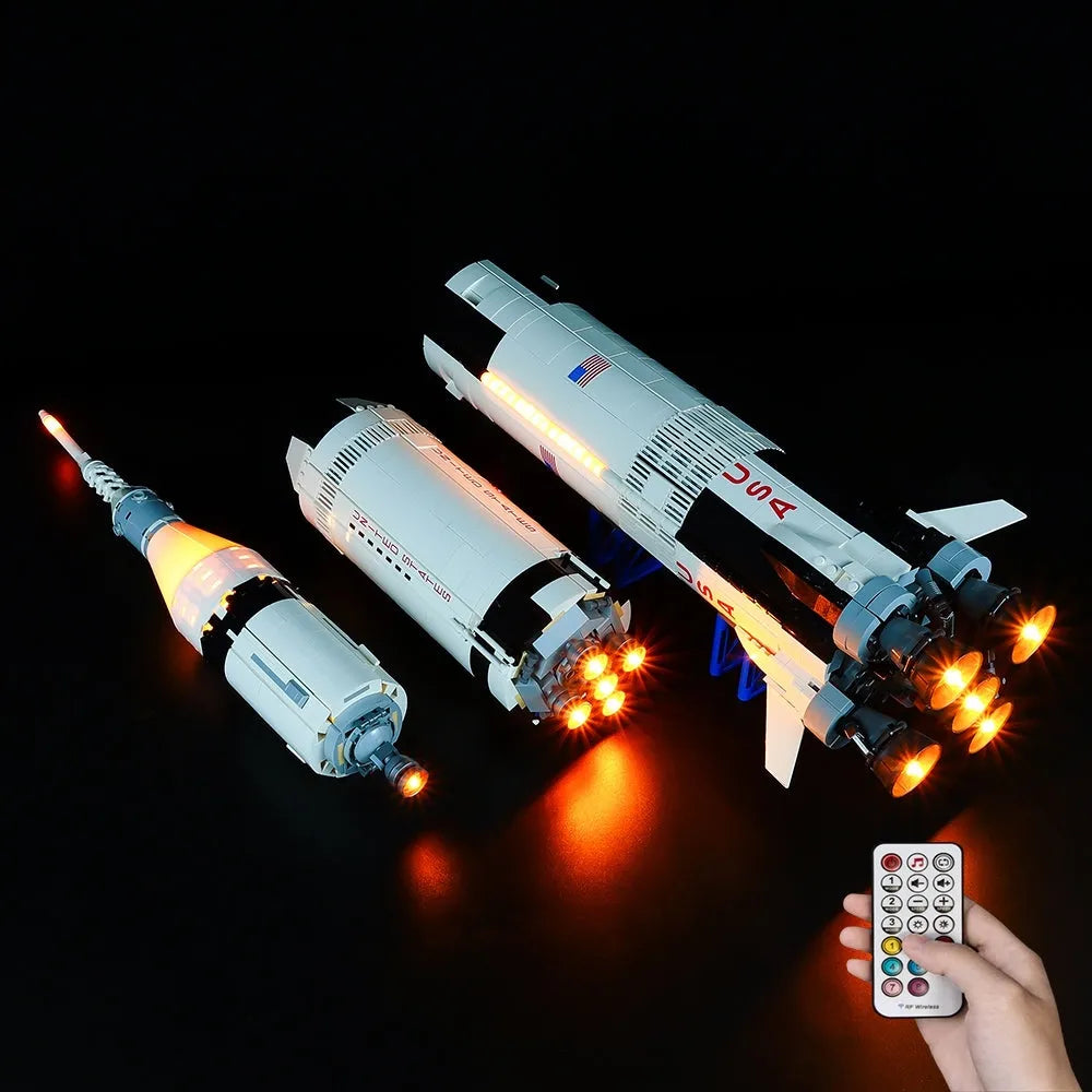 YEBRICKS LED Light Kit for 21309 The Apollo Saturn V (Lights Only), Model L-21309