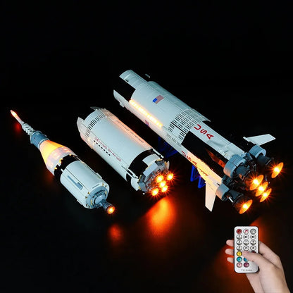 YEBRICKS LED Light Kit for 21309 The Apollo Saturn V (Lights Only), Model L-21309