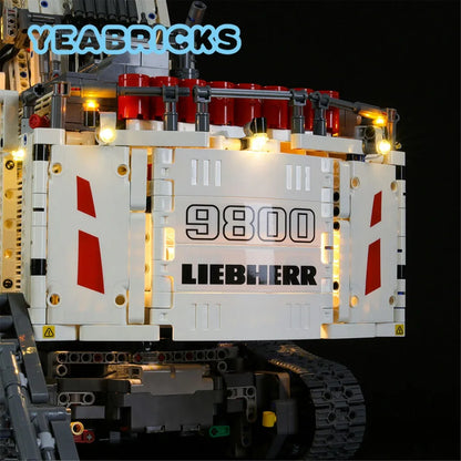 YEBRICKS LED Light Kit for 42100 Liebherr R 9800 Excavator (Lights Only), Model L-42100