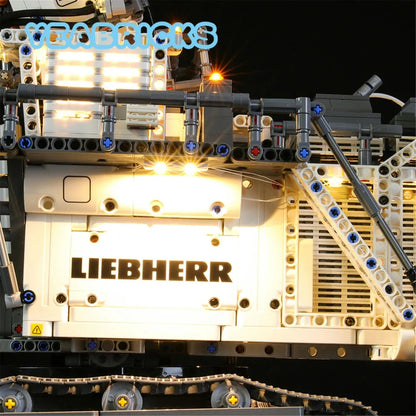 YEBRICKS LED Light Kit for 42100 Liebherr R 9800 Excavator (Lights Only), Model L-42100