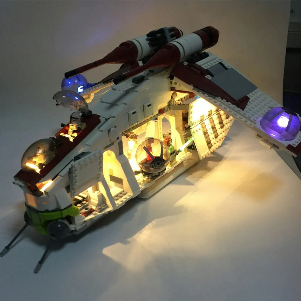 YEBRICKS LED Light Kit for 75021 The Republic Gunship (Lights Only), Model L-75021