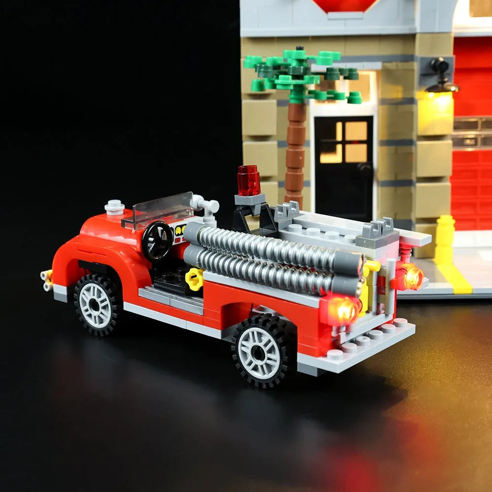 YEBRICKS LED Light Kit for Creator 10197 The Fire Brigade (Lights Only), Model L-10197